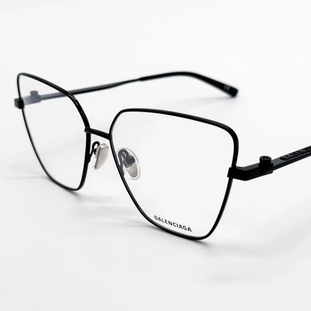 NEW BALENCIAGA EYEGLASSES BB0170O 003 CAT EYE BLACK WOMEN EYEWEAR BALENCIAGA